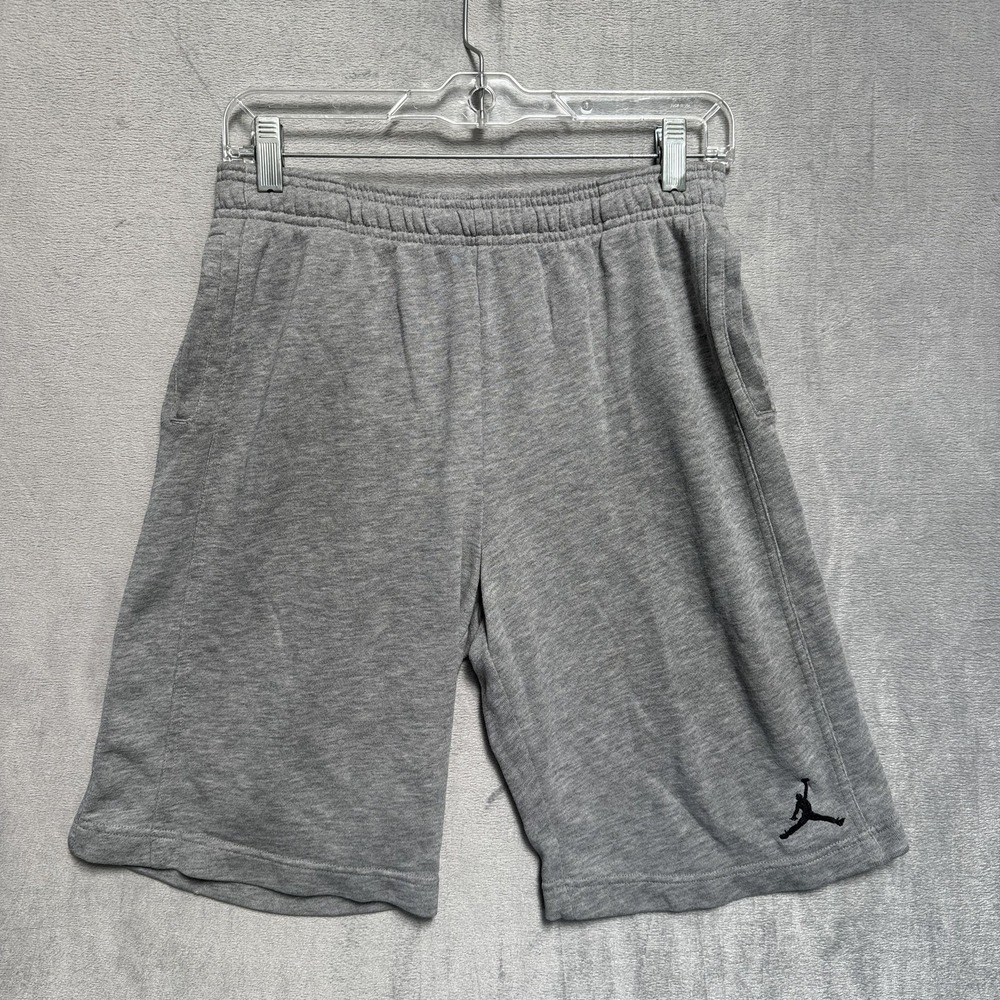 Jordan Sweat Shorts Boys Large 12-13 Yrs Gray French Terry Jumpman Logo 2986-042